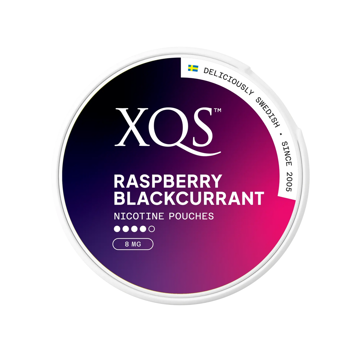 XQS Nicotine Pouches Raspberry Blackcurrant Extra Strong - 9.6mg