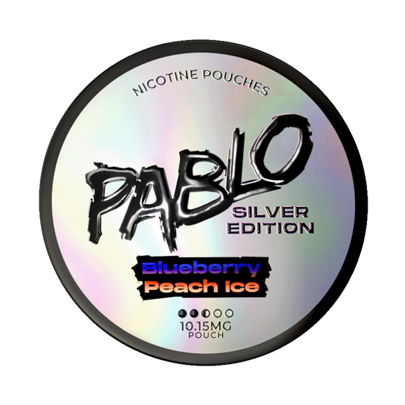 Pablo Silver Nicotine Pouches Blueberry Peach Ice